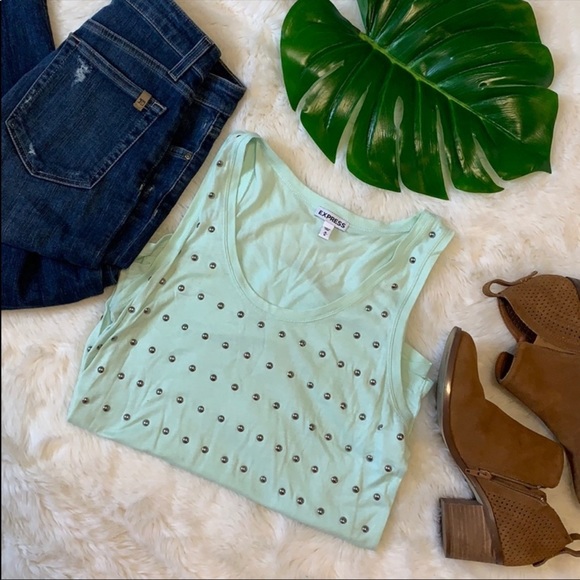 Express Tops - 🌺 Express teal studded tank size M.